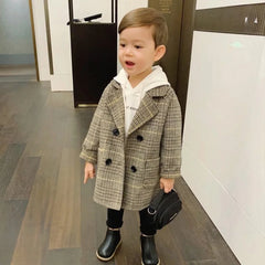 Girls Long Jacket Coat Solid Color Girl Coat Spring Autumn Jacket