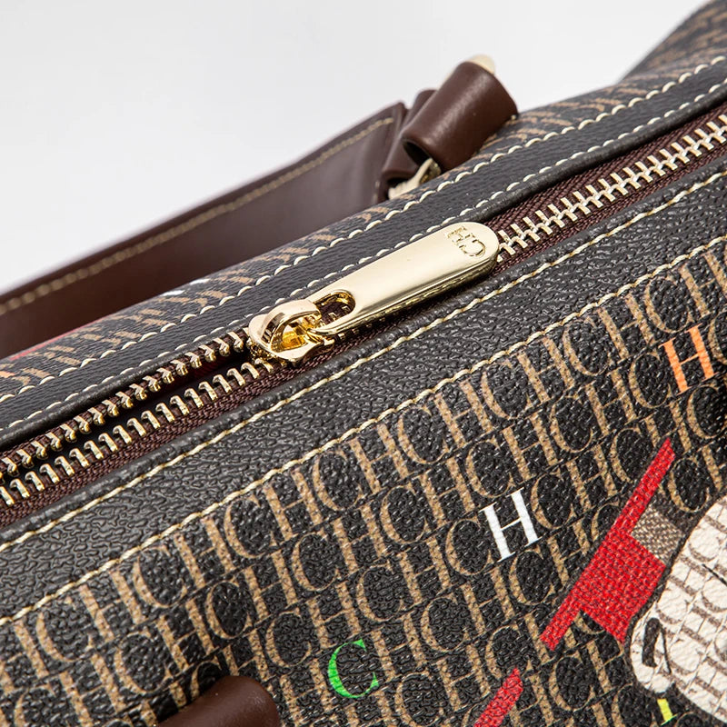 Classic Retro Women's Shoulder Bag Letter Element Versatile Large Capacity