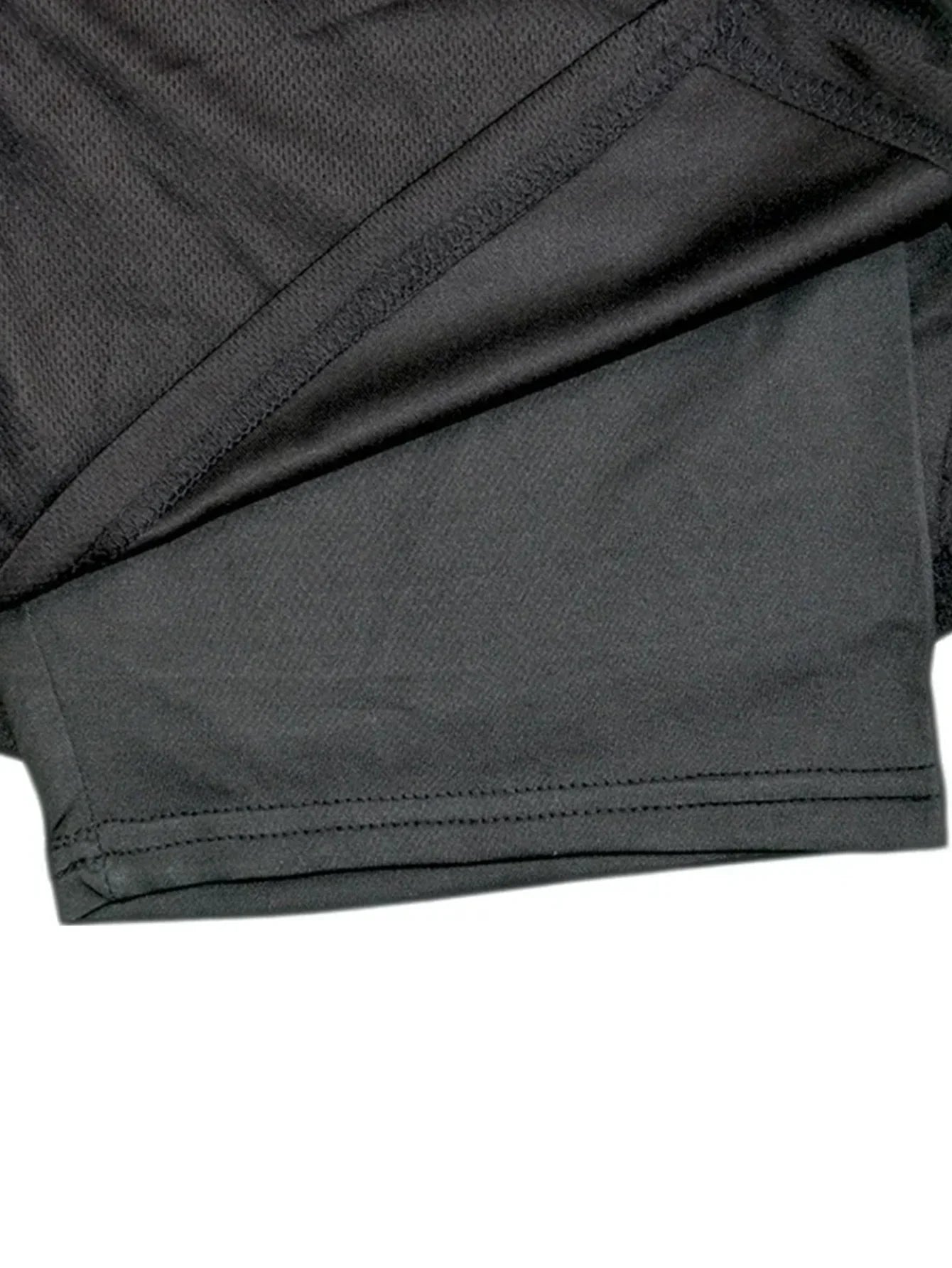 Funny Face 2 in 1 Shorts T Shirt Suits Men's Fitness Breathable Second Skin Compression Shirts Sets Gym Double Deck Shorts