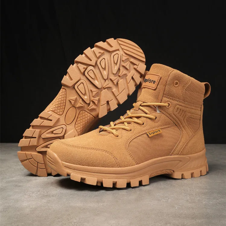 New Men's Boots Fashion Outdoor Boots Breathable Hiking Boots Summer Shoes Sneakers Lightweight Non-slip Men Desert Ankle Boots
