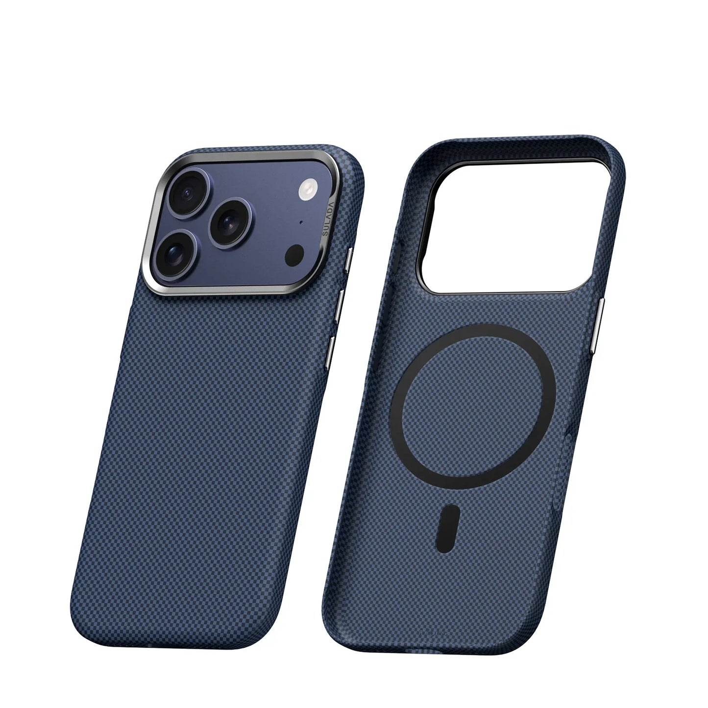 Iphone 17 Pro Max / 17 Pro / 16 Pro Max / 16 Pro Magnetic Stand Carbon Fiber Pattern Magsafe Pc Hard Cover