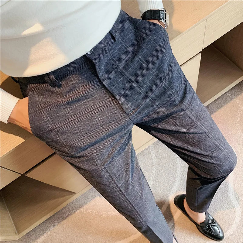 Wedding Dress Pants for Men Business Suit Pant Casual Slim Formal Pants