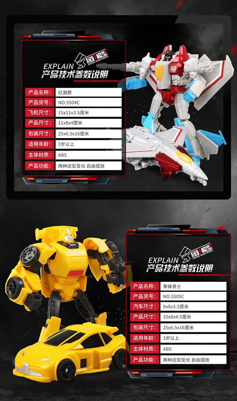 13CM Transformation Robot Cars Model Toys Kid Classic Robot Car Toys Action & Toy Figures Plastic Education Kids Toys