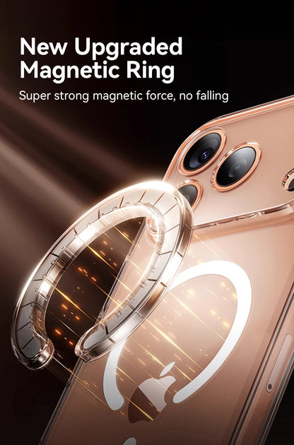 Joyroom Magnetic Case For iPhone 17 Pro Max Case Anti Yellow Transparent Cover For iPhone 17 Pro Max Wireless Charger Thin Cover