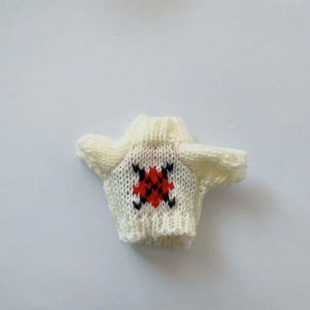 Christmas Style Dolls Sweater Dog Doll Clothes Cute White/Red/Green BJD Doll Clothes Mini 10cm for 16cm/17cm Bjd Doll