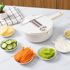 Vegetable Cutter Kitchen Multifunctional 12-in-1 Vegetable Cutter Grater Potato Radish