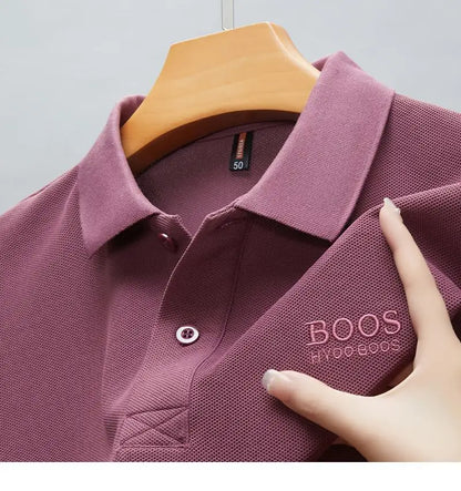 2025 Summer New Brand Embroidered Men's 100% Cotton Short Sleeve Polo Shirt Casual Breathable Top Tshirt Hot Selling