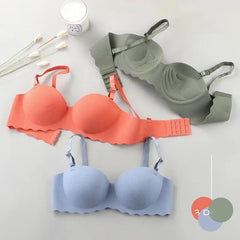 Bras Push Up Seamless Underwear for Women Solid Color Wireless Lingerie