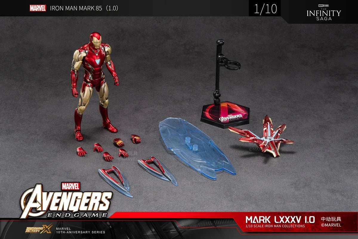ZD Original Iron Man MK30 Blue Steel 1/10 Iron Patriot MK3 Marvel legends War Machine 10th Anniversary Action Figure Model Gift