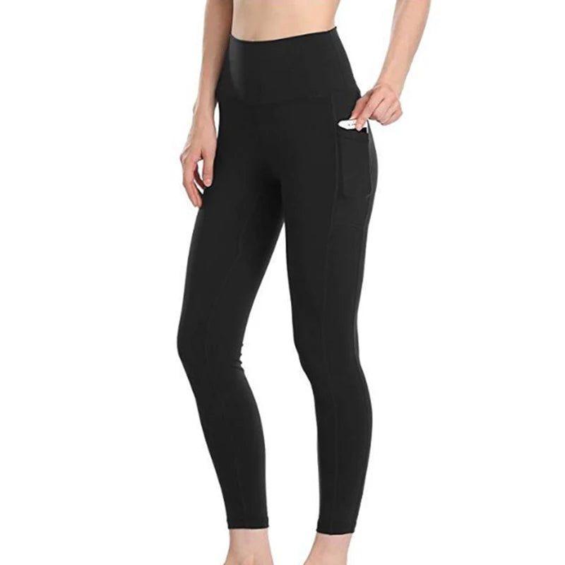 High Waist Push Up Leggins Fitness Tights Pocket Workout Leggings Women