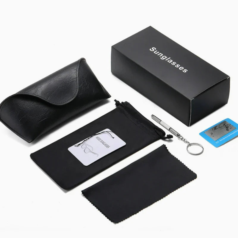 Natural Bamboo Wooden Handmade Polarized Sunglasses Unisex Retro Oversized Frame UV Protection Sun Glasses With Gift Box