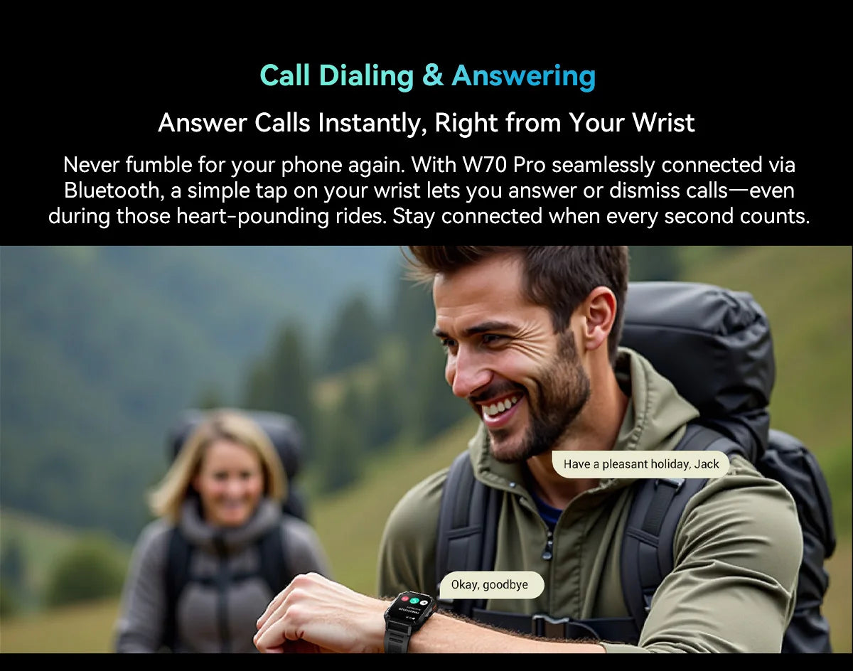 Blackview W70 Pro Sports Fitness Smart Watch 2.01 Screen Bluetooth Talking Watch LED Flashlight Outdoor Smart Watch With Compass