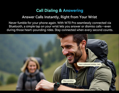 Blackview W70 Pro Sports Fitness Smart Watch 2.01 Screen Bluetooth Talking Watch LED Flashlight Outdoor Smart Watch With Compass