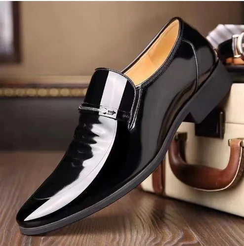 Luxury Business Oxford Leather Shoes Men Breathable Patent Leather Formal Shoes