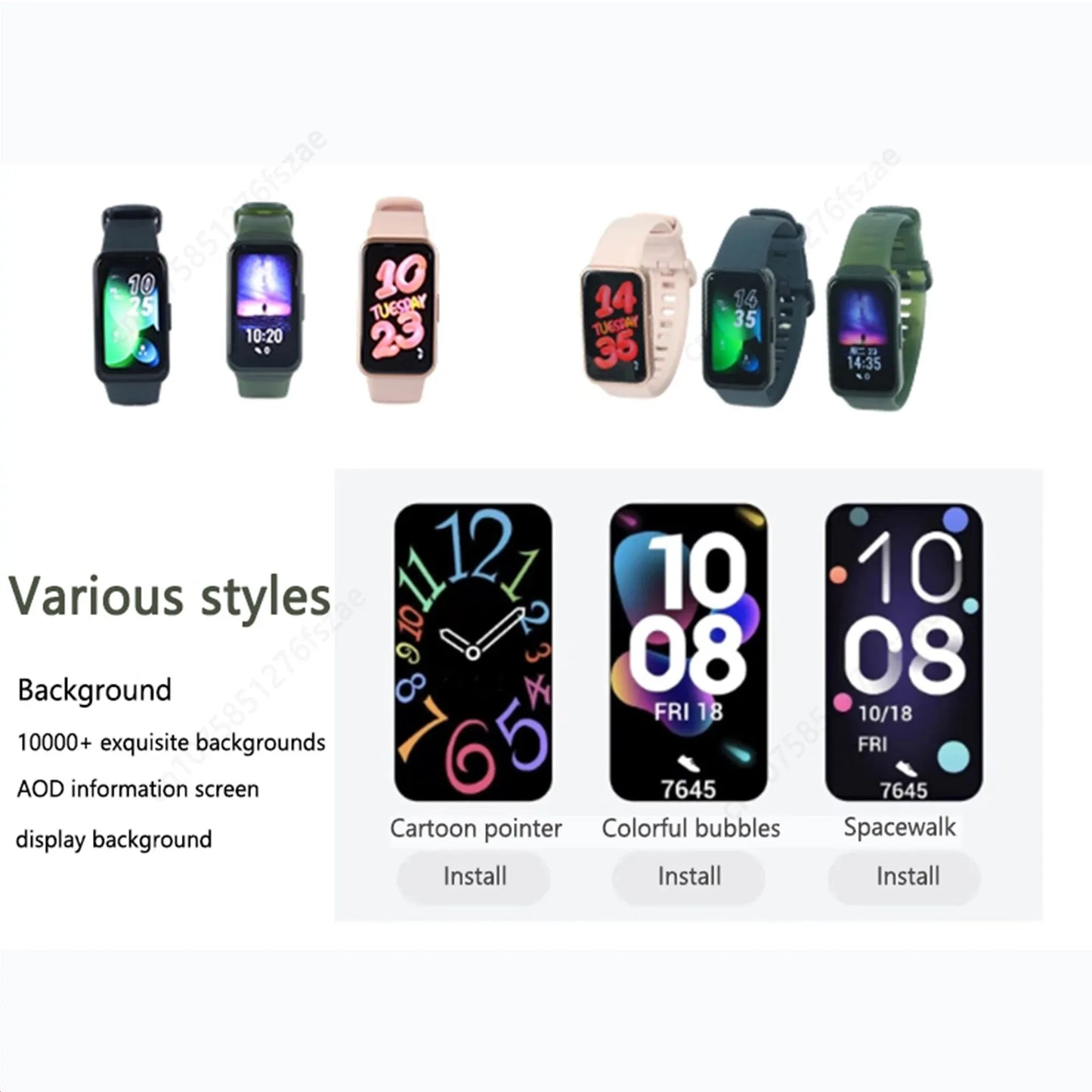Original HUAWEI Band 8 Smart Band All-day Blood Oxygen 1.47'' AMOLED Screen Heart Rate Smartband 2 Weeks Battery Life