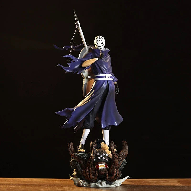 Popular New Product Naruto Figurine Standing Posture Giant Wave Uchiha Dual Head Anime Model Desktop Decoration Ornament Gift