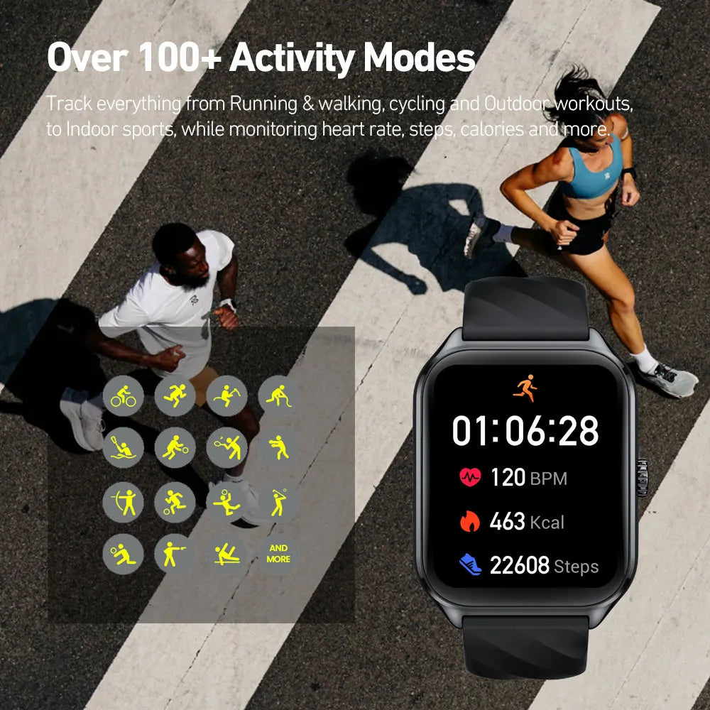 Zeblaze GTS 4 Voice Calling Smart Watch 1.94" HD AMOLED Display 100+ Sports Modes Heart Rate SpO2 Health Monitoring Smartwatch