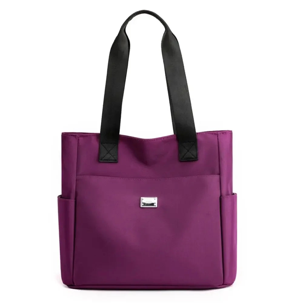 Large Capacity Handbag Shoulder Bag Lightweight Waterproof Nylon Shoulder Bag