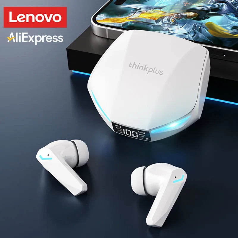 Original Lenovo XT53 Bluetooth V5.4 Earphones LED Power Display Gaming Headphones Waterproof Anti-sweat Upgraded Wireless Earbud