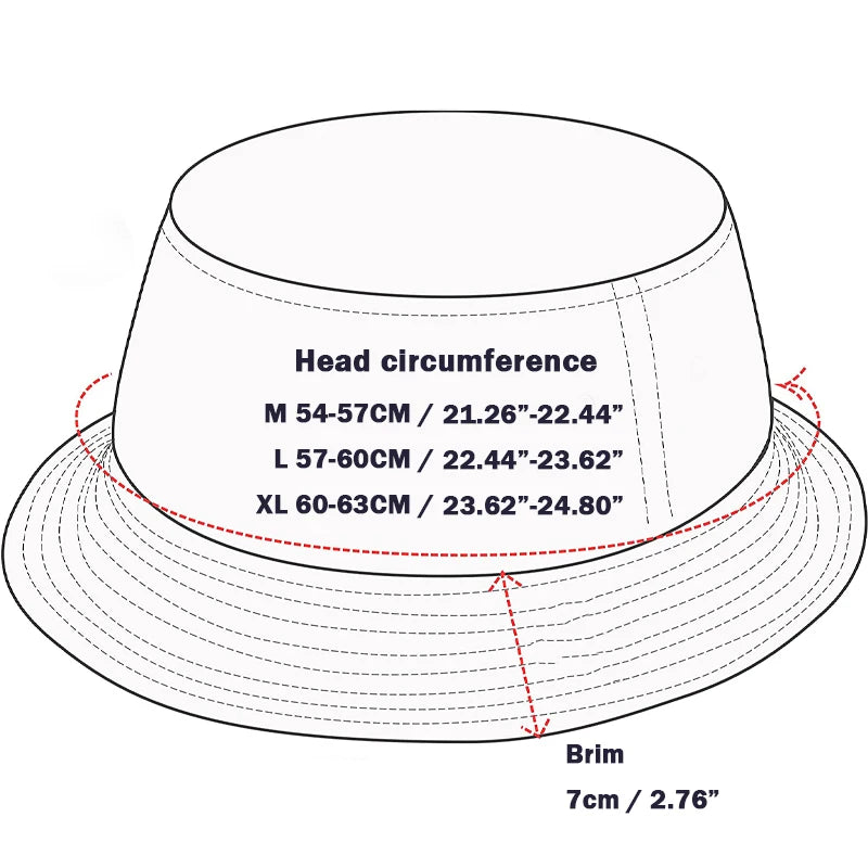 Big Head Man Large Size Bucket Hats Boy 60-63cm Plus Size Summer Fisherman Cap