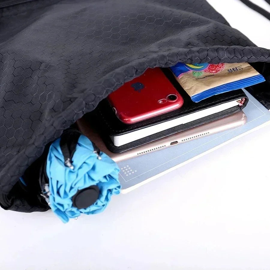 Sport 5 Colors Drawstring Pocket Simple Backpack Men's and Women's Fitness Backpack Lightweight Basketball Bag Oxford Zipper Bag