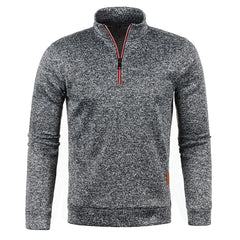 Men Pullover Men's Thicker Sweatshirts Half Zipper Pullover for Male Hoody Man