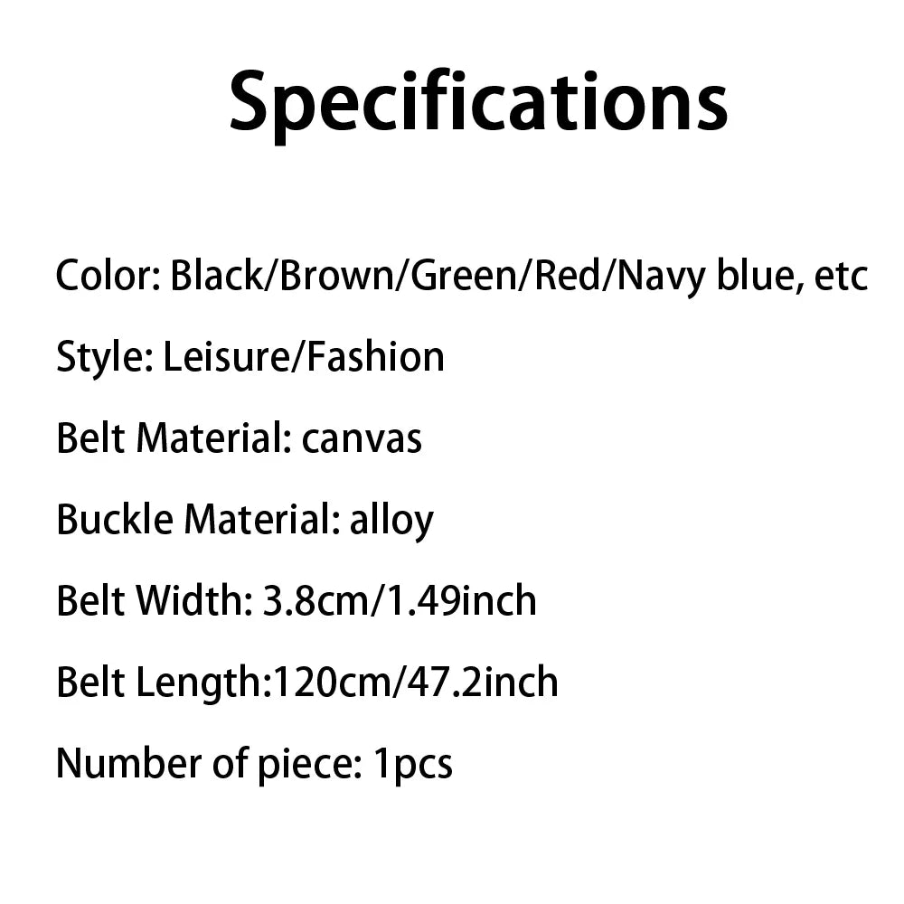 Men's Belt Fashion New Unisex Trousers Belt Women's Belt Canvas Belt Breathable Outdoor Tactical For Jeans Adjustable Waist Belt