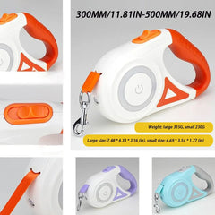 3/5M Automatic Retractable Dog Leash LED Luminous Leading Fashion Light Straps