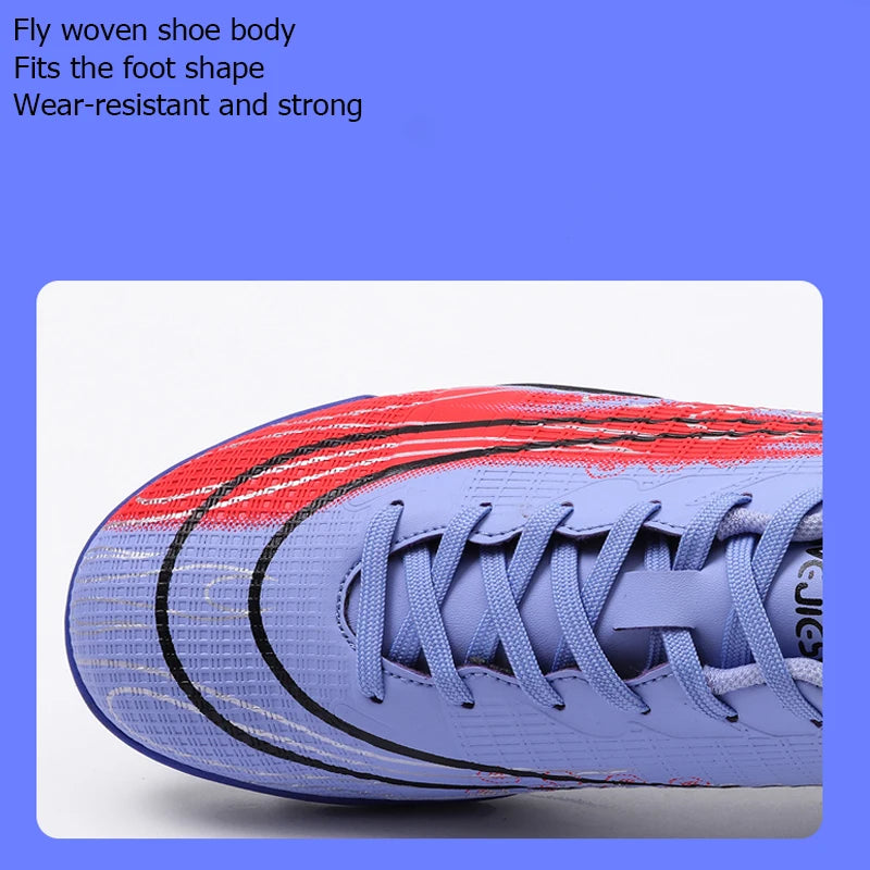 Soccer Shoes Men High Ankle Adult Professional Non-Slip Spike Indoor Football Boots