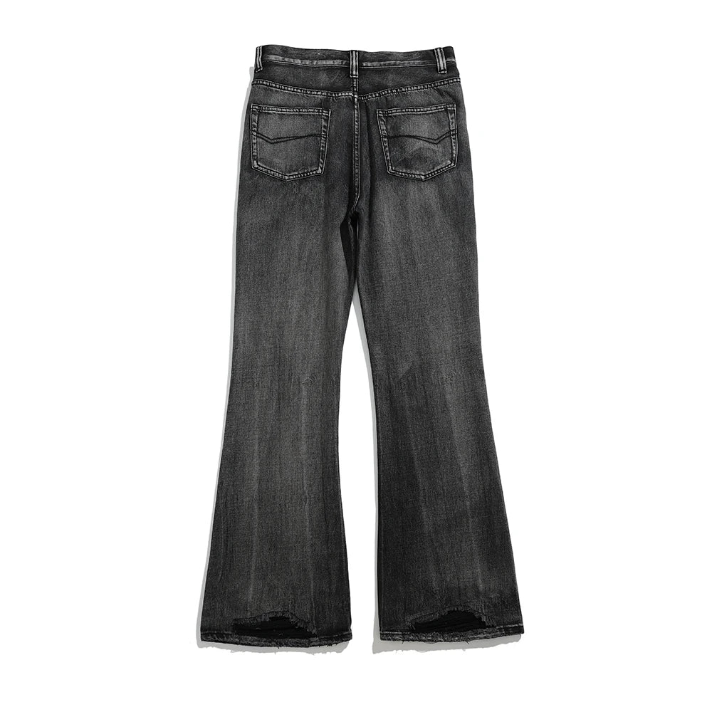 Harajuku Washed Vintage Straight Wide Leg Denim Pants Men and Women