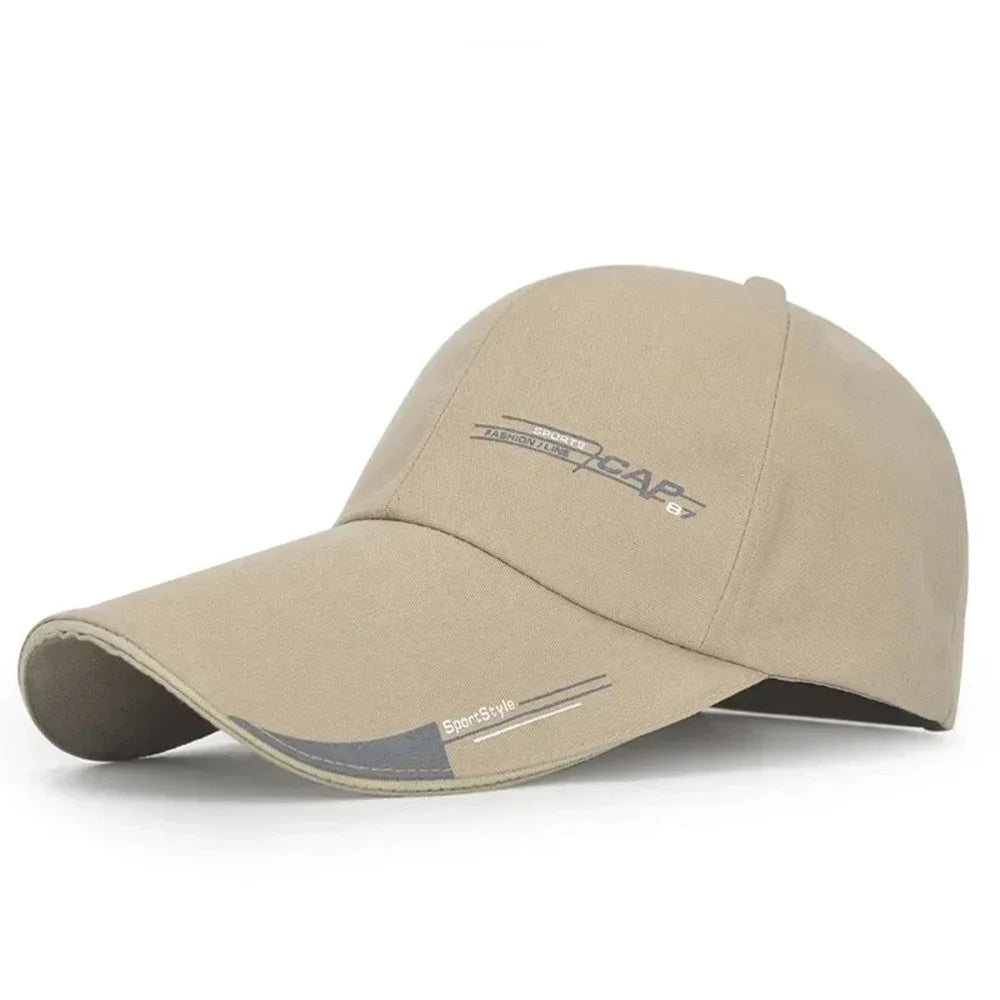 2025 Sports Cap Mens  For Fish Outdoor Fashion Line Baseball  Long Visor Brim Shade Snapback Sun Hat Bone Gorras