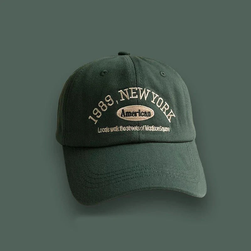 Korean Retro Baseball Hat Women's Autumn Winter Versatile Ins Street Letter Embroidered Caps Summer Couple Men