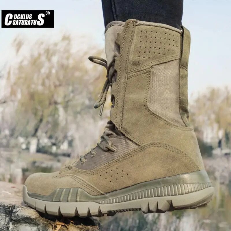 Military Ankle Boots Men Outdoor Tactical Combat Man Boots Army Hunting Work Boots