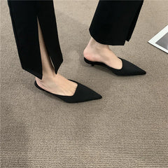 Pointed Toe Women Mules Slipper Fashion Candy Color Ladies Elegant Dress Sandal