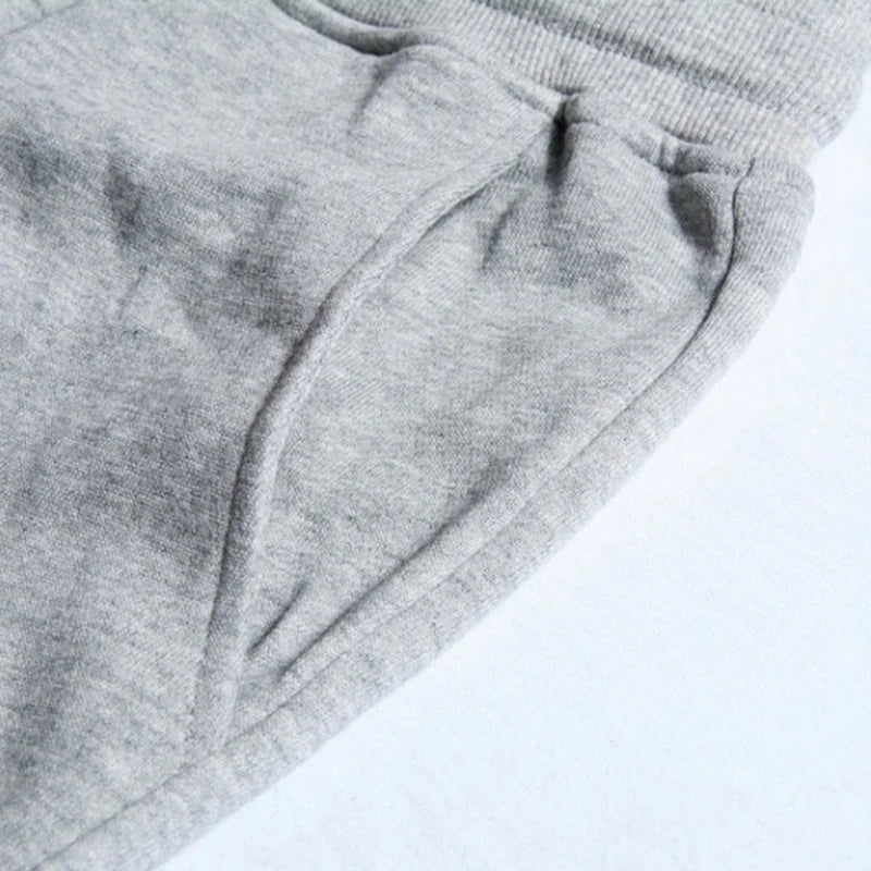 Men Autumn and Winter Pants Sport Running Warm Fleece Long Sweatpants Harajuku