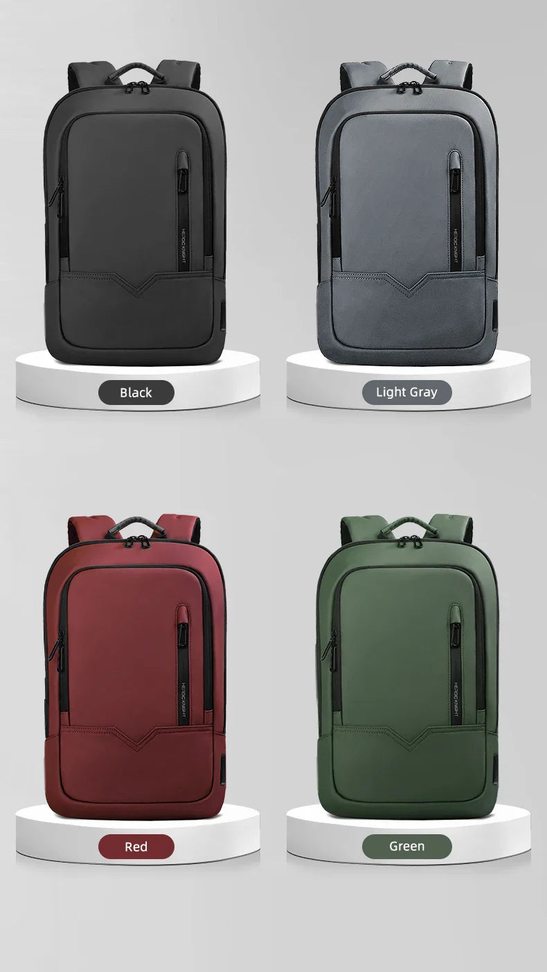 Heroic Knight Thin Male Work Backpack Multifunctional Fashion 15.6 In Laptop Backpack Casual Waterproof Business Travel Daypack