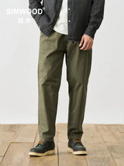 Oversize Loose Tapered Fit Belted Canvas Trousers Men 270gsm 100% Cotton