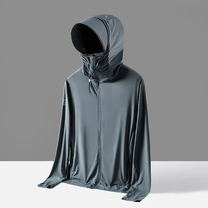 Summer Skin Coats Men Ice Silk Sun Protection Ultra-Light Sportswear