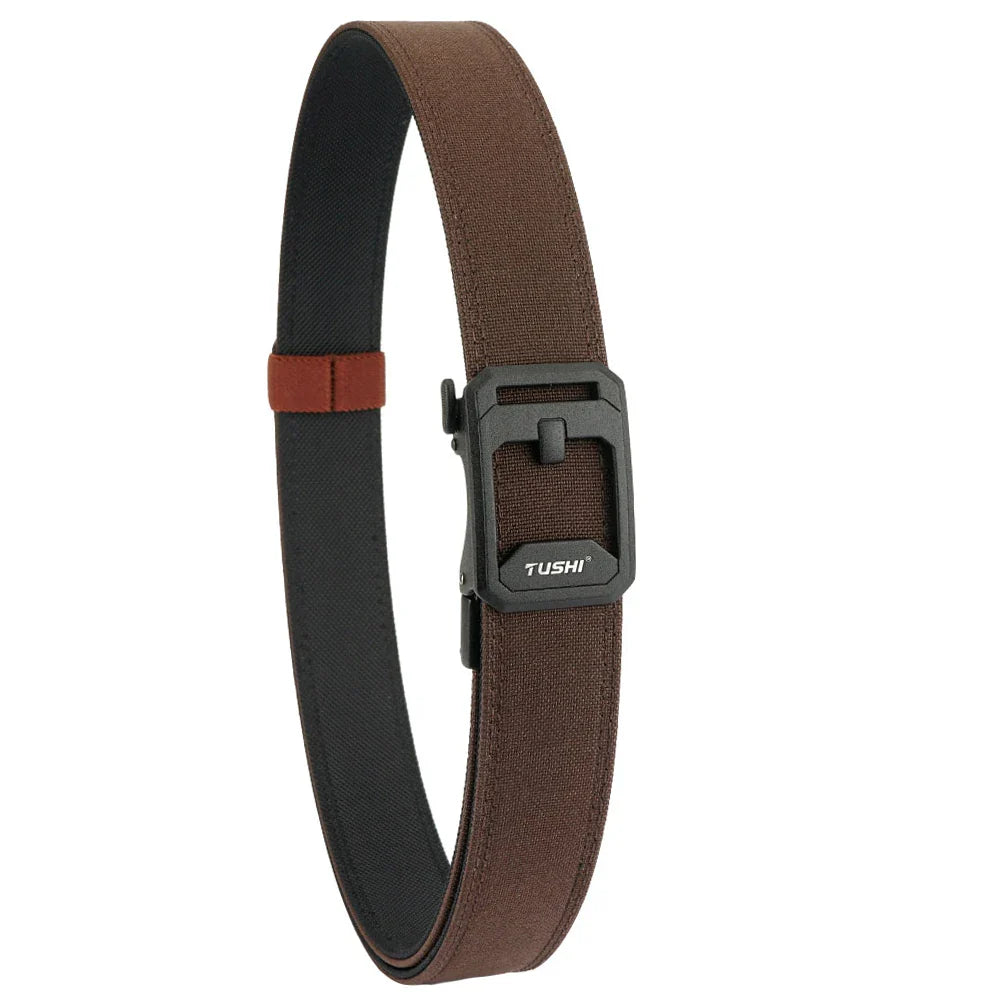 TUSHI Hard Tactical Belt for Men Sturdy Nylon Metal Automatic Buckle Police Duty Military Belt Outdoor Girdle IPSC Accessories