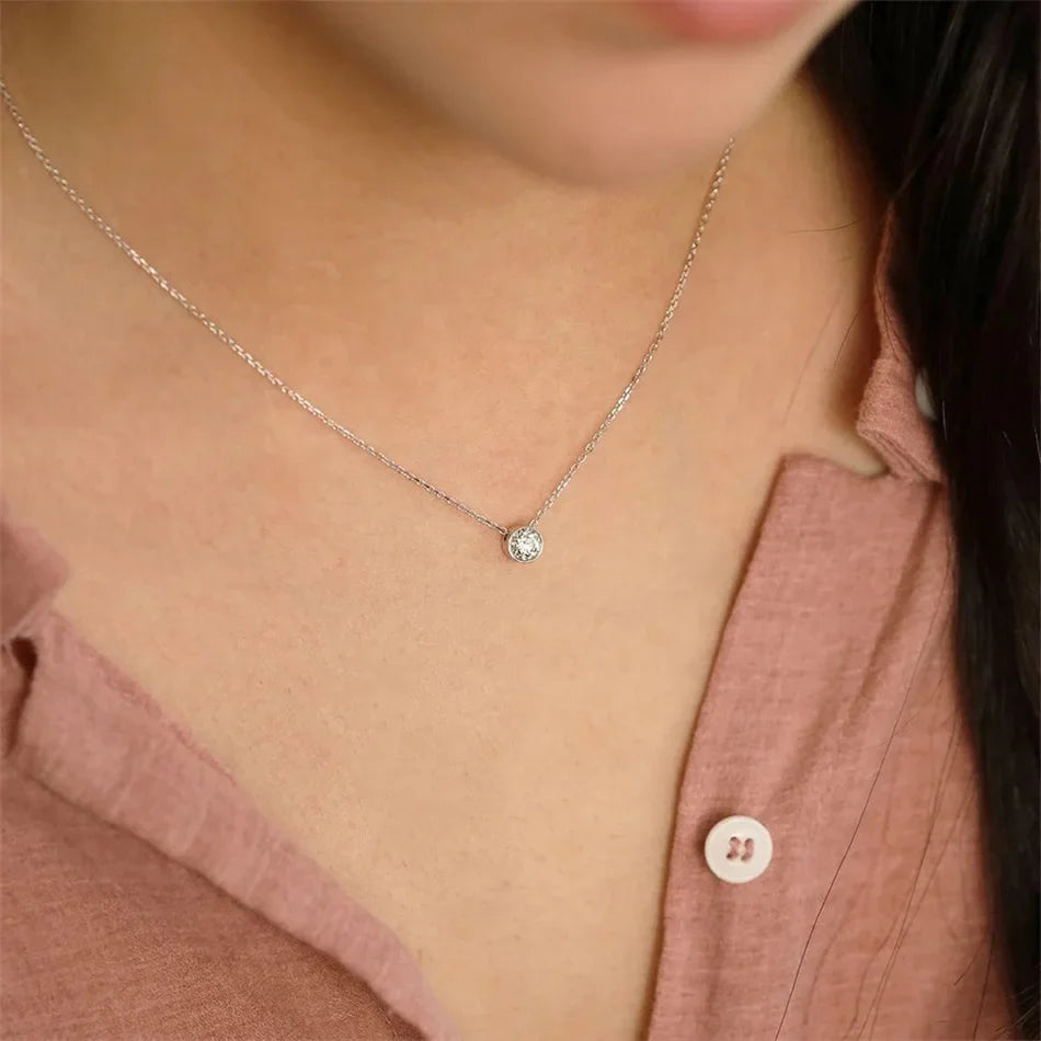SUNIBI Stainless Steel Charm Crystal Necklace Pendant Birthstone Charms For Jewelry Making Women Earrings DIY Accessories