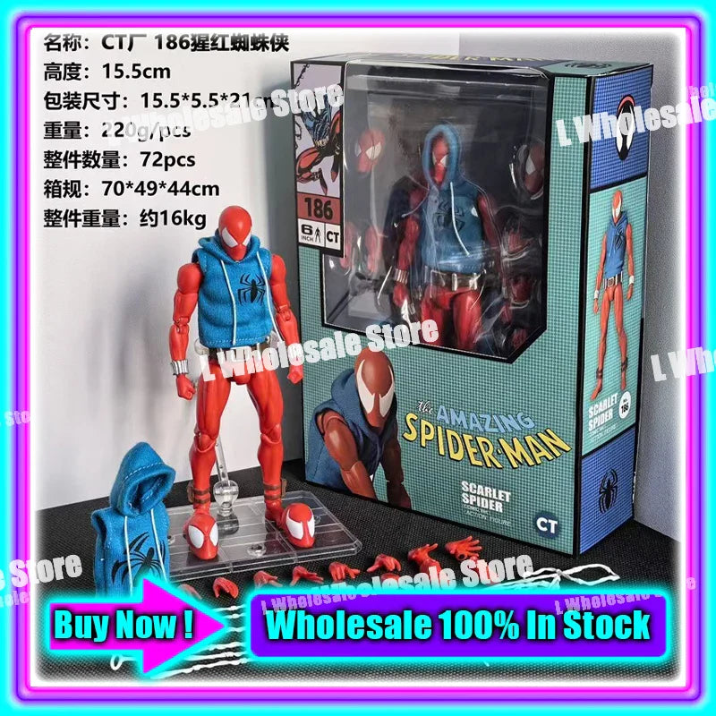 In Stock Ct Toys Blue Batman Spiderman Mess Toys Superior Symbiote Scarlet Spider Daredevil Wolverine Anime Action Figure Toys
