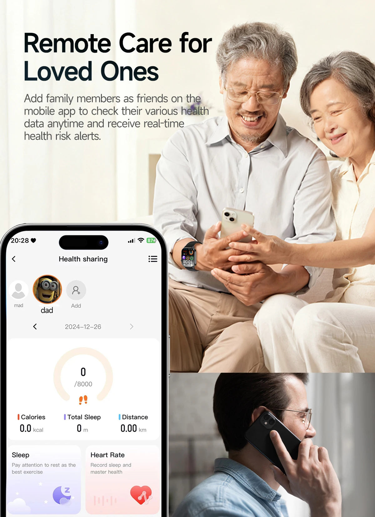 Body Composition analysis Monitoring Smart Watch Men ECG Heart Rate Blood pressure Uric Acid Health Tracker Smartwatches 2026New
