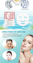 5PCS Absorbable Bio-Collagen Face Mask Wrinkle Remover Fade Fine Lines Lifting Nicotinamide Brightening Moisturizing Skin Care