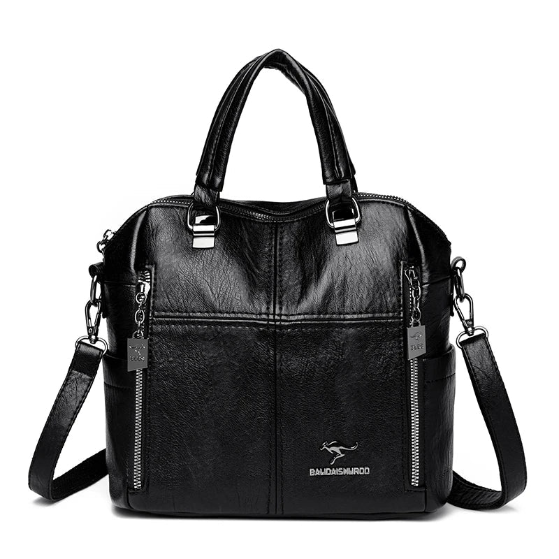 Hot Sale High Quality Leather Backpack Women Shoulder Bags Multifunction Travel Backpack School Bags for Girls Bagpack Mochila