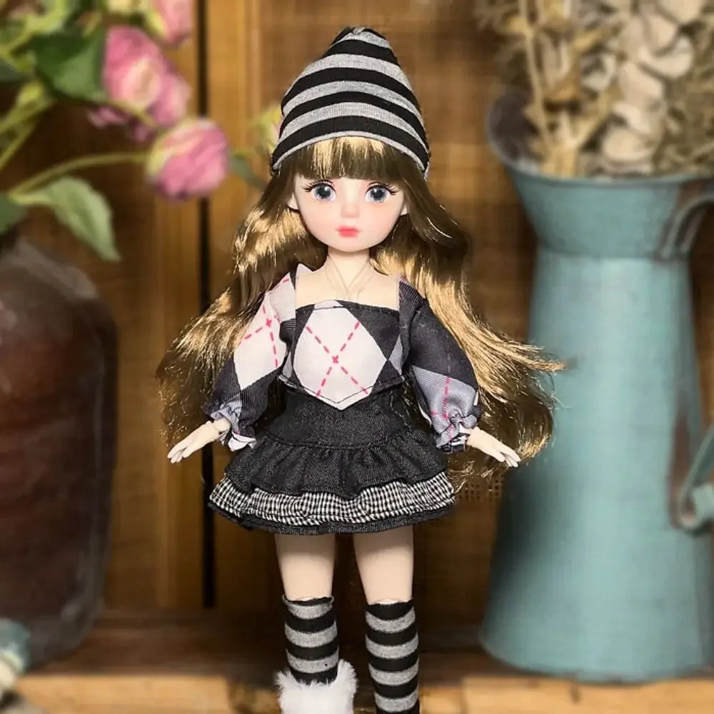 Ball jointed Doll Toys Bjd Dolls For Girls Dolls 1/6 Starry Gray Eyes 30cm Lolita Fashion Dress DIY Toy Children Birthday Gifts