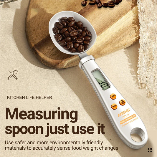 2 in 1 Electronic Kitchen Scale LCD Digital Measuring Food Flour Digital Spoon Coffee