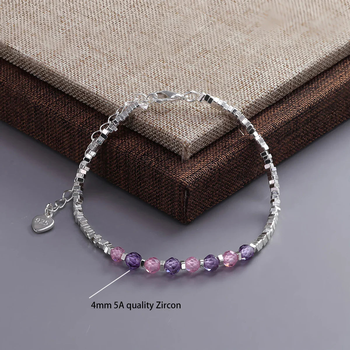 VENTFILLE 925 Sterling Silver Line Extremely fine Bracelet for Women Love Haert Bead Korean Ins Sweet Jewelry Gift Dropshipping