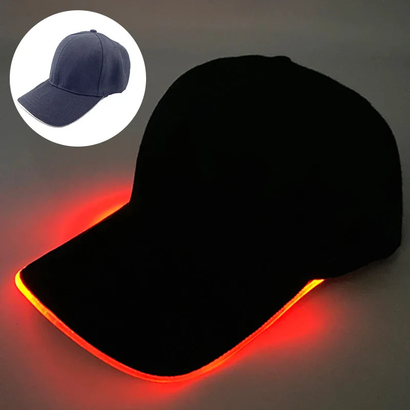 Wholesale Baseball Caps Night Glow Light Cap Boys Girls Fashion Headwear Costumes Accessory Caps Hats