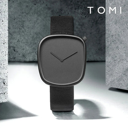 TOMI Watch Minimalist Men's Square Fashion Ultra thin Watch Minimalist Women's High Quality Elegant Quartz Watch Clock Gift