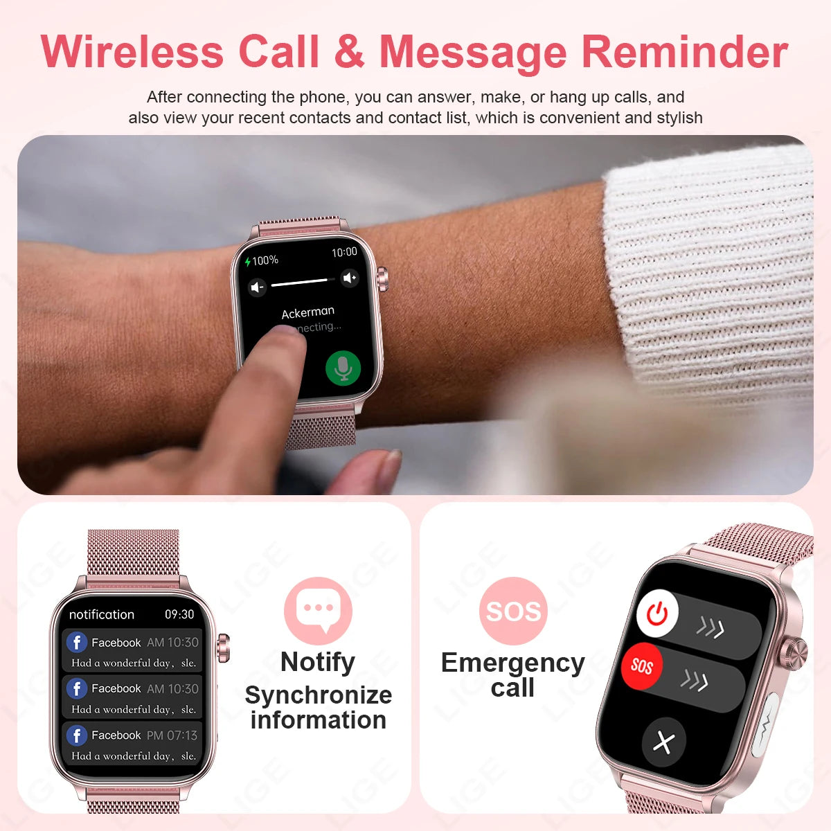 2026 New ECG+PPG Smart Watch Women Heart Rate Blood Lipid Uric Acid Women Menstrual Health Tracker Smartwatches For Android iOS